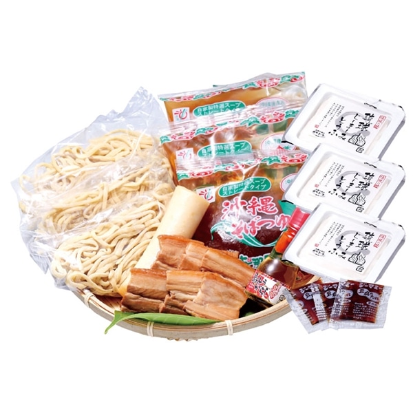 【 産地直送 3450： お届け先様が沖縄本島内向け 】 蔵　三倉食品生麺与那原そば＆ジーマーミセット
