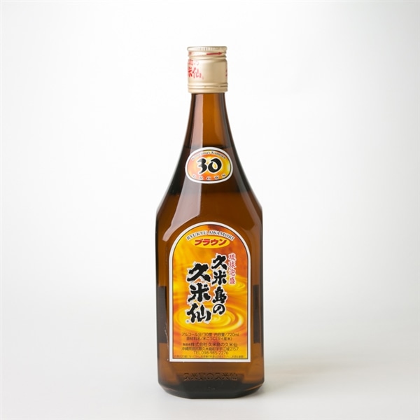 泡盛30度720ml　久米島の久米仙　ブラウン