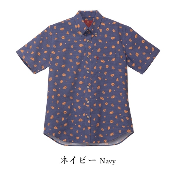 【送料無料】kr23 かりゆしウェア シェルフィッシュ柄 1860108