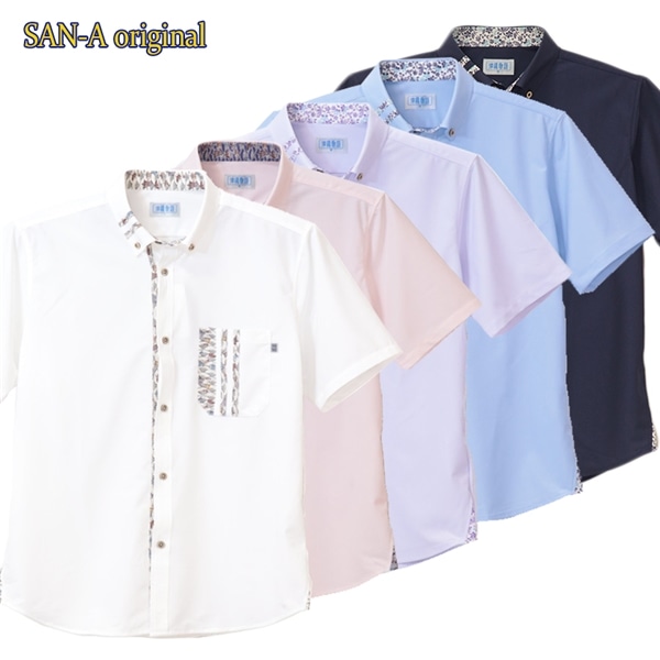 【送料無料】 衿２本ライン入り柄かりゆしウェア  Kr23 P-SAT1801