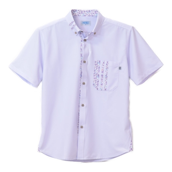 【送料無料】 衿２本ライン入り柄かりゆしウェア  Kr23 P-SAT1801