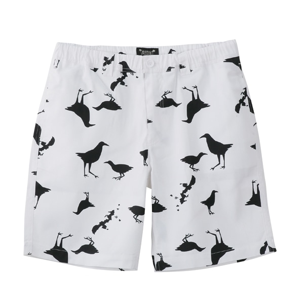 ヤンバルクイナ  柄 ショートパンツ　212504HV