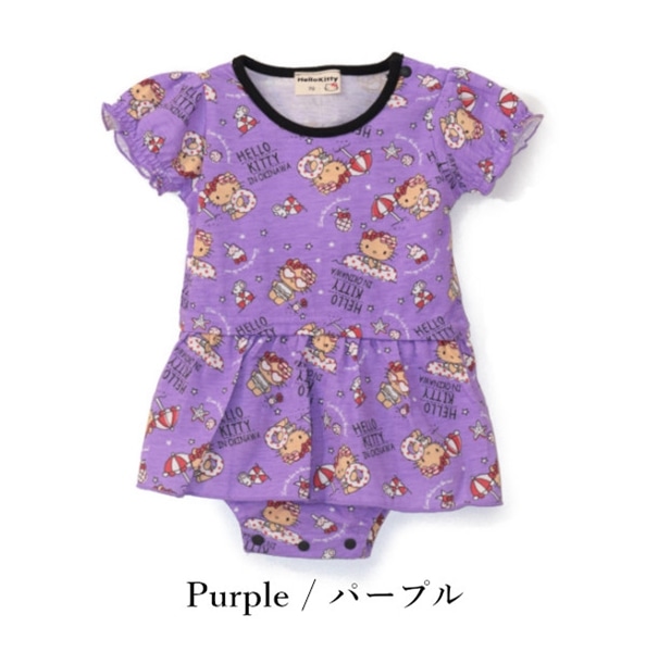 子供Tシャツ【キティー総柄マリンロンパース】51510901