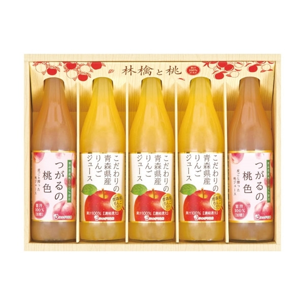 □ 【沖縄本島内配送限定 送料無料 】【 9102 】 ◇ ドウシシャ　青森県産りんごジュース＆桃ジュースギフト APJ-35