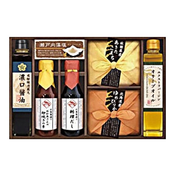 □ 【沖縄本島内配送限定 送料無料 】【 9034 】 ◇ CALM　美食ファクトリー　　こだわり調味料とお米ギフト CIH-40
