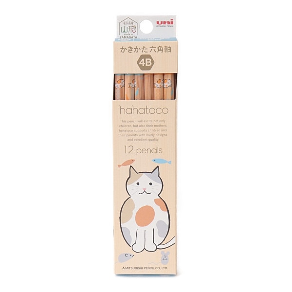 Nnハハトコかきかた鉛筆４Ｂ猫