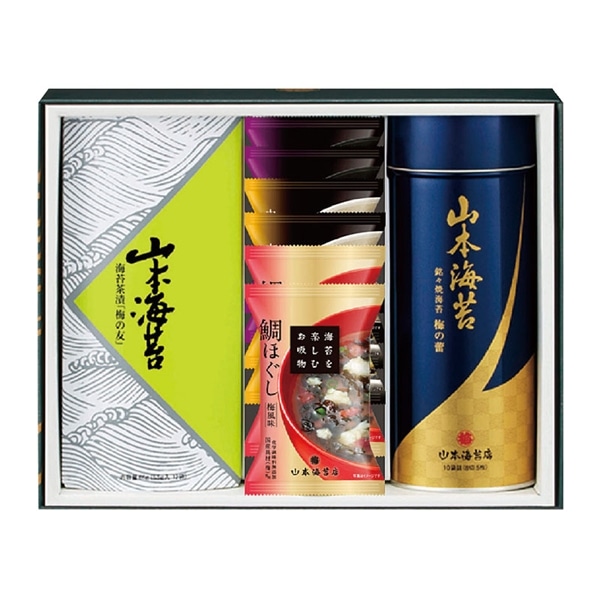 【沖縄本島内配送限定 送料無料 】【 9076 】◇山本海苔店　「梅の蕾」味噌汁・スープ詰合　TBM3A