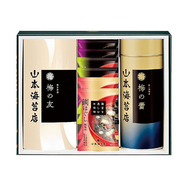 【沖縄本島内配送限定 送料無料 】【 9021 】 ◇ 山本海苔店　『梅の蕾』味噌汁・スープ詰合せ TBM3AR