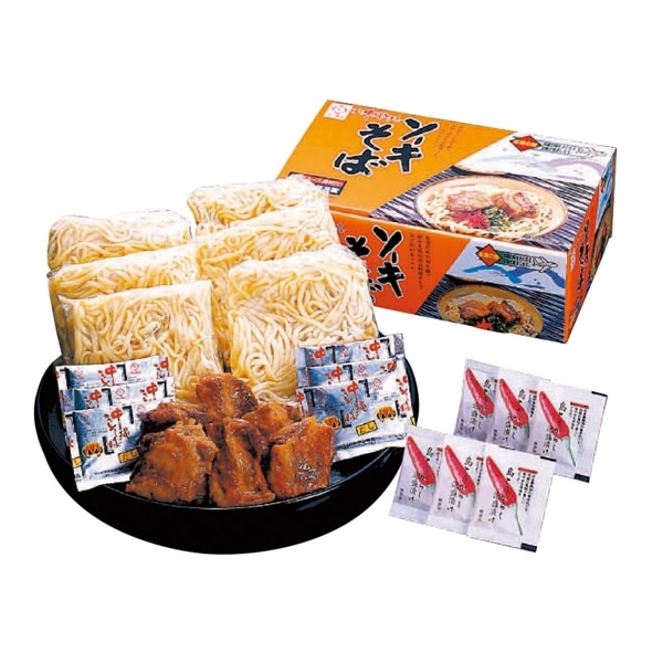 【 産地直送 4500 ： お届け先様が沖縄県内離島・沖縄県外向け 】　蔵　サン食品　ソーキそば6食セット