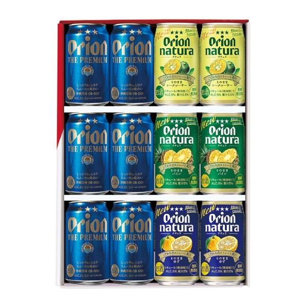 【 9222 :お届け先が沖縄県内】 ◇ オリオンビール　ザ・プレミアム＆natura詰め合わせ　350ｍｌ×12
