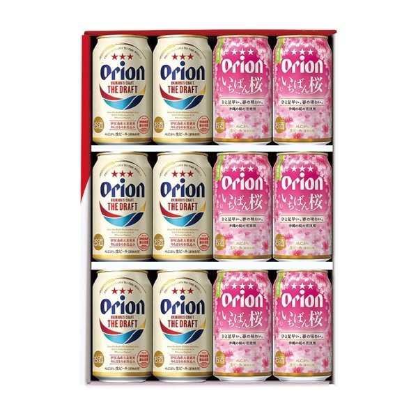 【 9239 :お届け先が沖縄県内】 ◇ オリオンビール　ザ・ドラフト＆いちばん桜詰合せセット　350ｍｌ×12