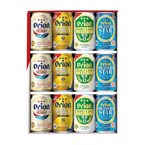 【 9241 :お届け先が沖縄県内】 ◇ オリオンビール　オリオン４種詰合せセット　350ｍｌ×12