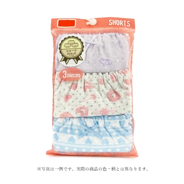 キッズインナー【女児総柄３枚入りショーツ 】36249